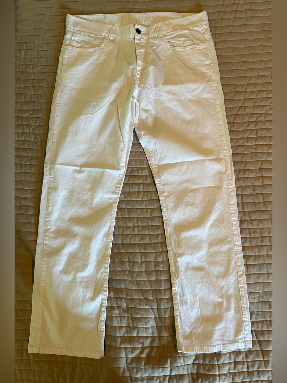 Canali 1934 White Straight-Leg Pants